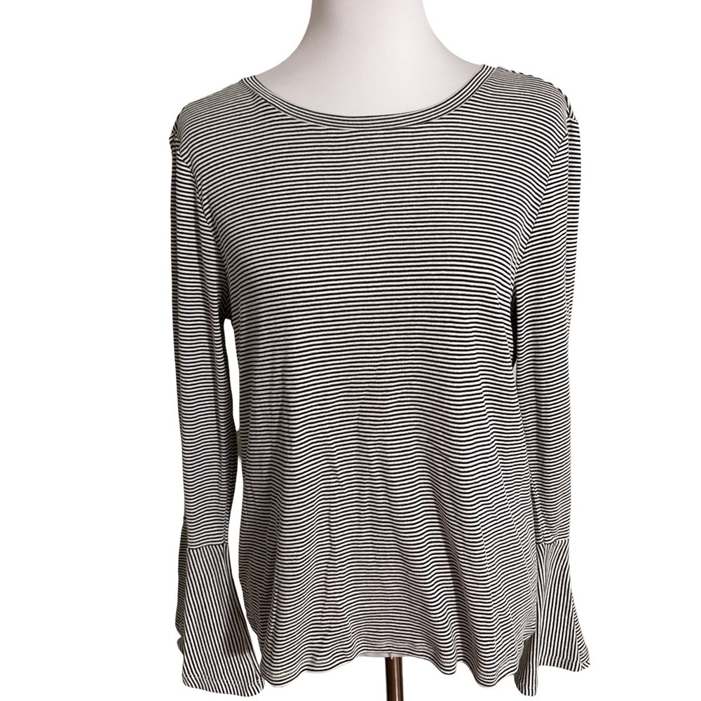 Catherine Malandrino Black and White Striped Blouse